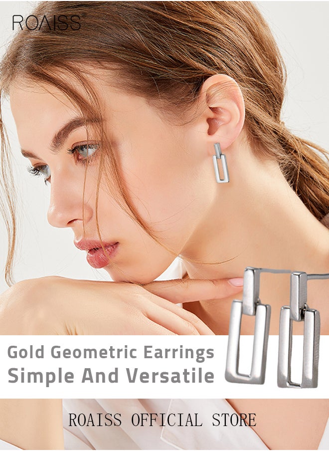 roaiss - Women Earrings Stylish Design Simple and Versatile Highlight Personal Temperament and Charm Small Earrings - Image 1