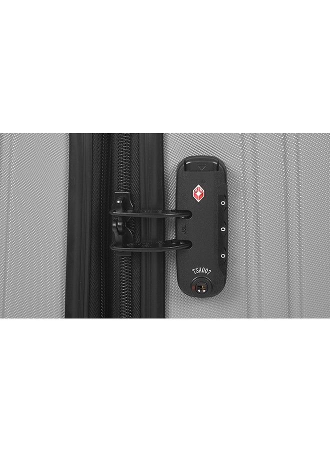 Travel Plus مجموعة من 3 قطع من حقائب أمتعة بعجلات من مادة ABS مقاس 20 و26 و30 بوصة باللون الرمادي  - Image 4