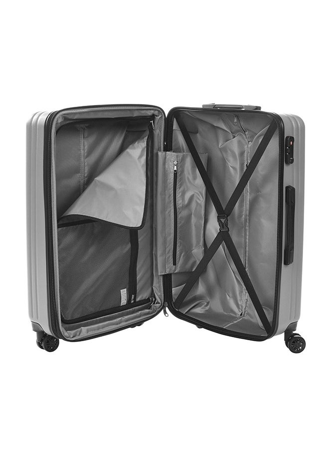Travel Plus مجموعة من 3 قطع من حقائب أمتعة بعجلات من مادة ABS مقاس 20 و26 و30 بوصة باللون الرمادي  - Image 5