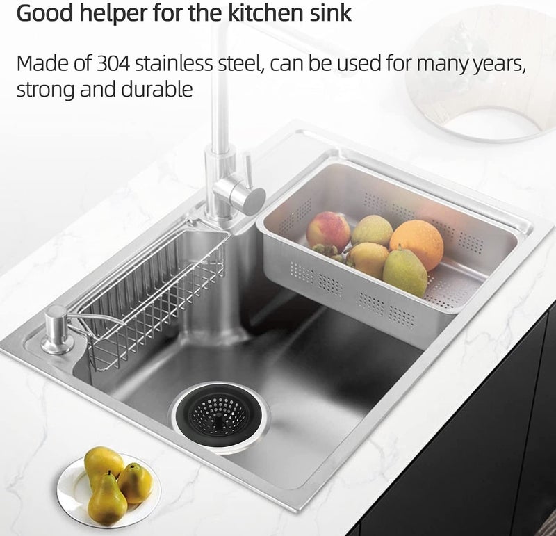 P-Plus International Kitchen Sink Strainer Food Catcher Flexible Silicone Good Grip Kitchen Sink Drainers Traps Food Debris and Prevents Clogs for Most Sink Drains (Pack of 2, Black) - Image 3