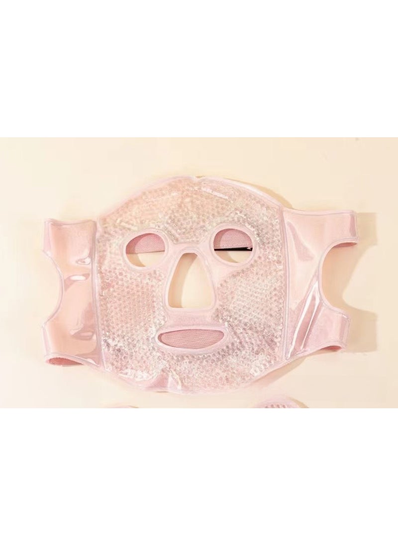 Generic Full Face Cooling Mask Cotton Ice Pack Ice mask pink 