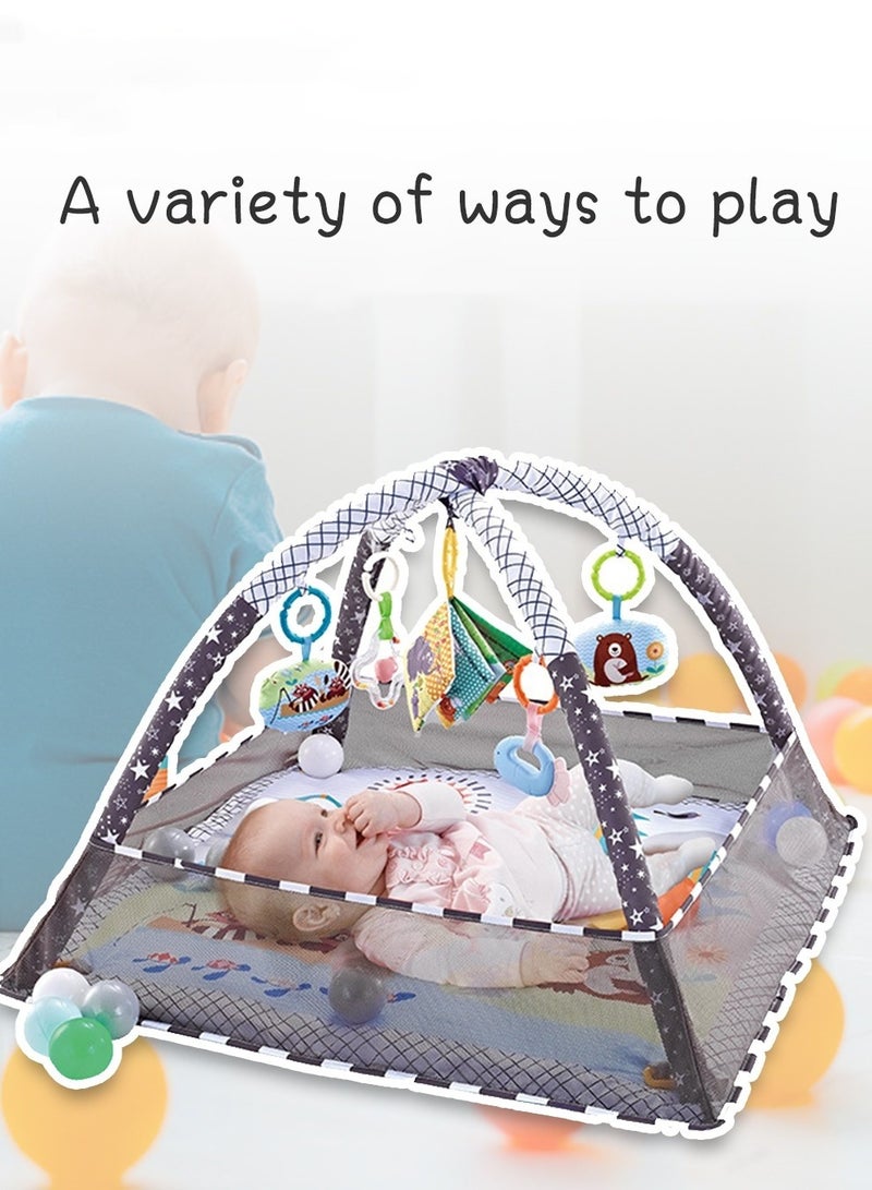 ميكسد ألعاب رياضية للأطفال وبركة الكرة مع ألعاب معلقة ، تجمع كرة البحر متعدد الوظائف 80 * 80 * 55 سم - Image 3