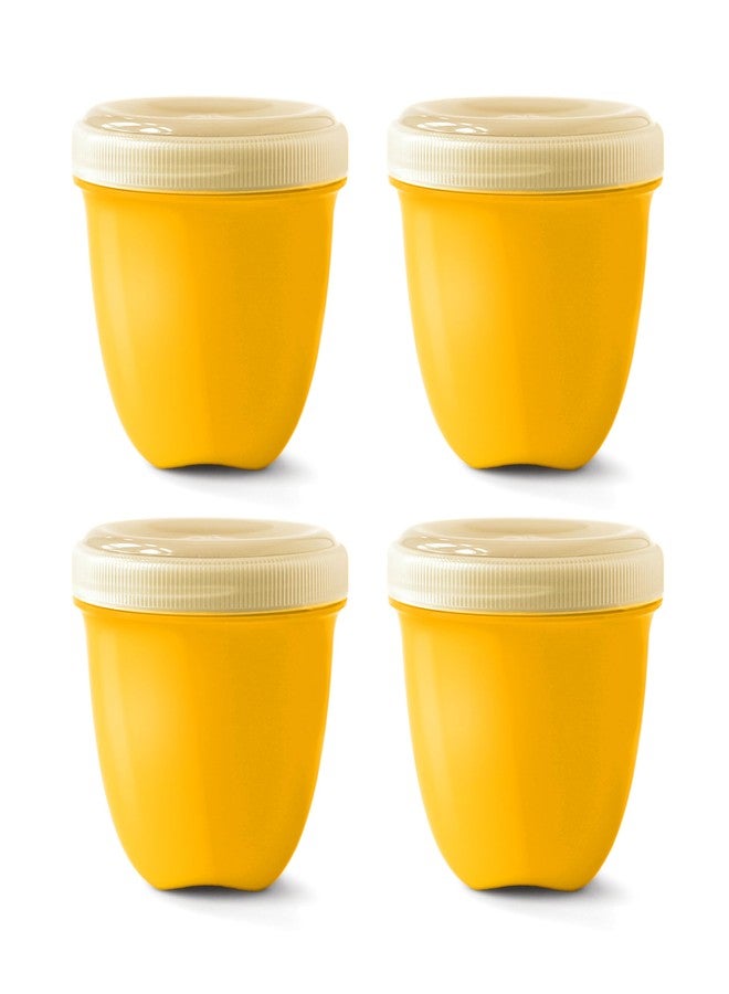 Preserve Mini Food Storage, Yellow, 8 oz., Set of 4 - Image 1