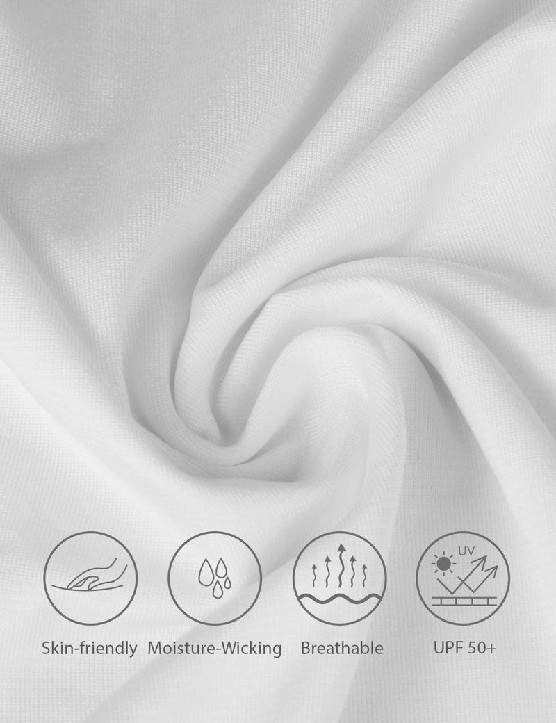 baleaf Men's Sun Protection Hoodie Shirt UPF 50+ Long Sleeve UV SPF T-Shirts with Mask Rash Guard Fishing Lightweight White Size L - Image 5