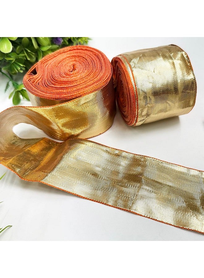 EmbroideryMaterial Lampi Lace/Gota Laces Roll Borders Material for Blouse, Saree, Dupatta, Kurtis, Apparels, Embroidery, Craft & DIY (Gold, 5.2CM Width, 22.5 Meters/Roll, 45 Meters) - Image 5