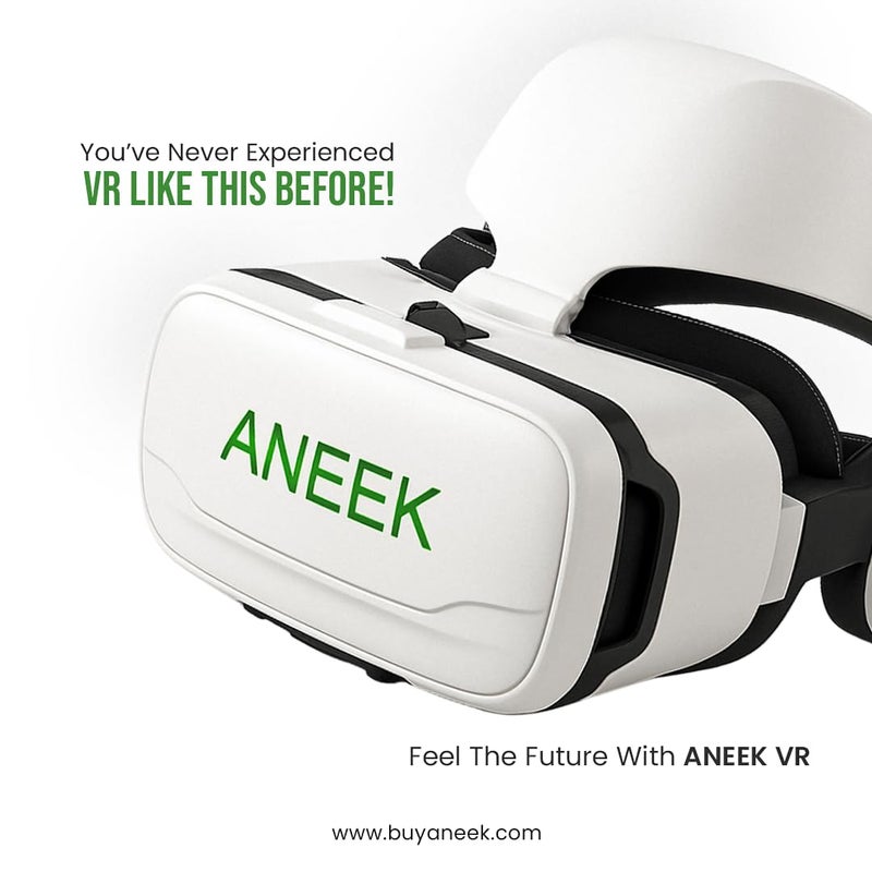 ANEEK VR Headset | Virtual Reality Headset with HD Aspherical Lenses & 110° View | Fits Android & iOS (4.7–6.5”) | Lightweight Build with Adjustable Comfort Straps - Image 2