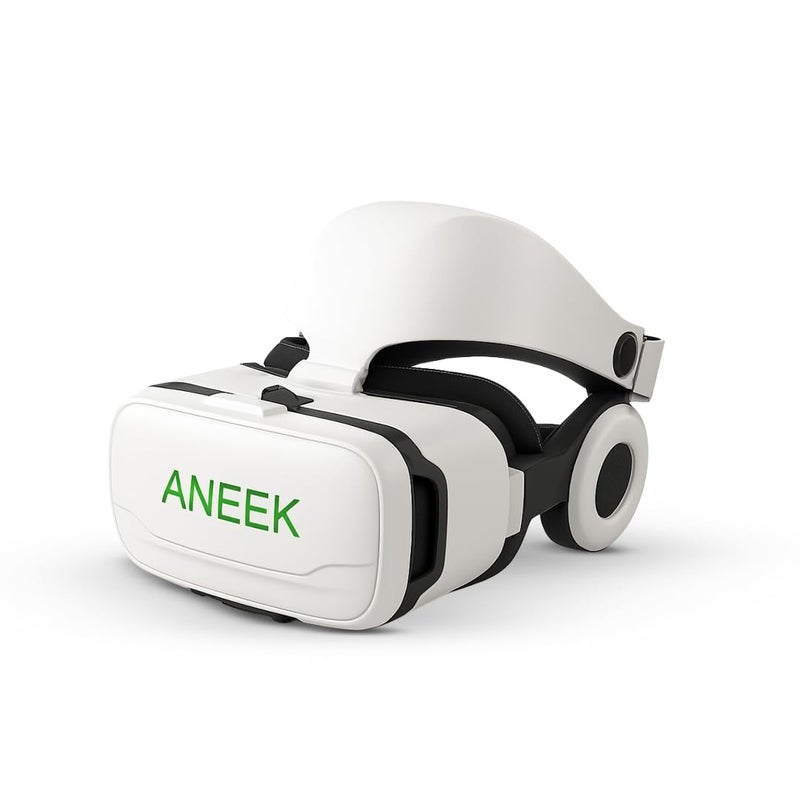 ANEEK VR Headset | Virtual Reality Headset with HD Aspherical Lenses & 110° View | Fits Android & iOS (4.7–6.5”) | Lightweight Build with Adjustable Comfort Straps - Image 1