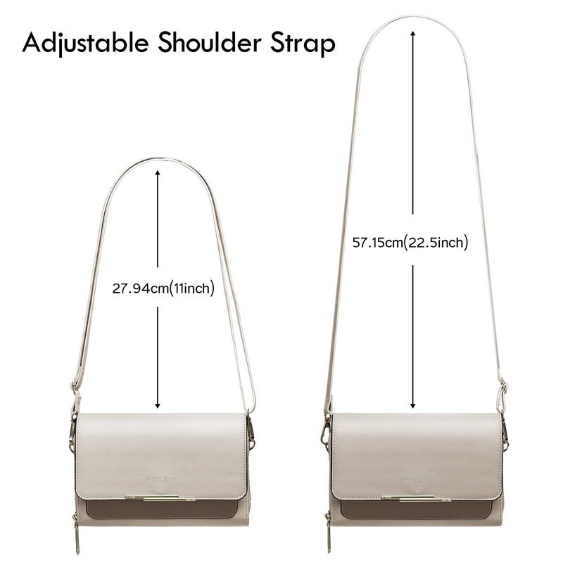 Roulens Small Crossbody Bag for Women,Cell Phone Purse Women's Shoulder Handbags Wallet Purse with Credit Card Slots - Image 5