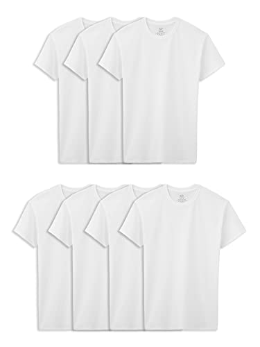 Fruit of the Loom Big Cotton T Shirt, Boys-7 Pack-White, Large - Image 3