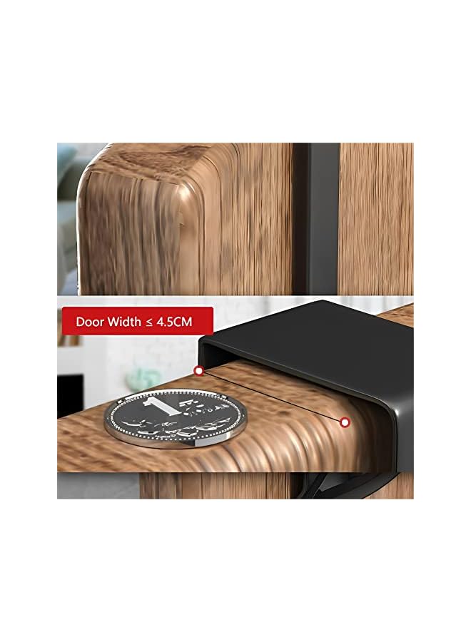 PROMASS Space Aluminum and Carbon Steel Door Hanger,Heavy Duty Over The Door Hooks,Over The Door Organizer for Hanging Clothes,Coats,Bags,Towels and Hat (Black) - Image 3