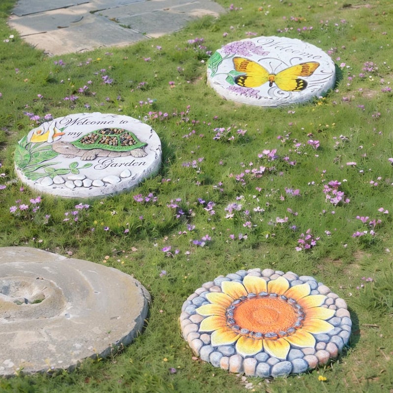 LC LCdecohome Sunflower Stepping Stones - Outdoor Garden Pavers for Walkway - Decorative Stones 9.5*9.5*0.7 Inch LC Lcdecohome - Image 5