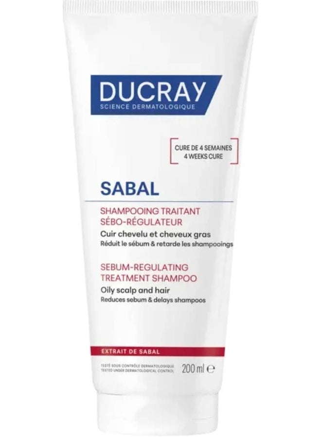 Ducray Sabal Sebum-Regulating Treatment Shampoo 200ml - Image 1