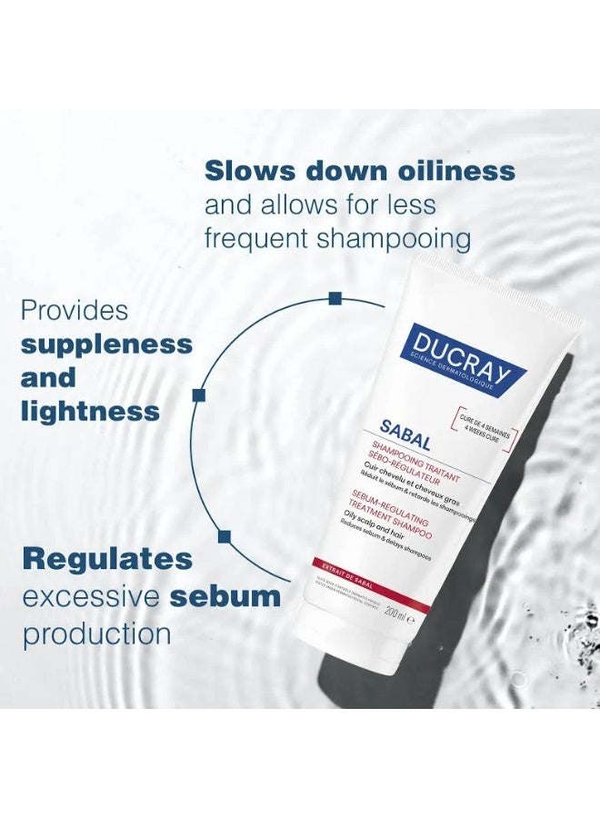 Ducray Sabal Sebum-Regulating Treatment Shampoo 200ml - Image 4