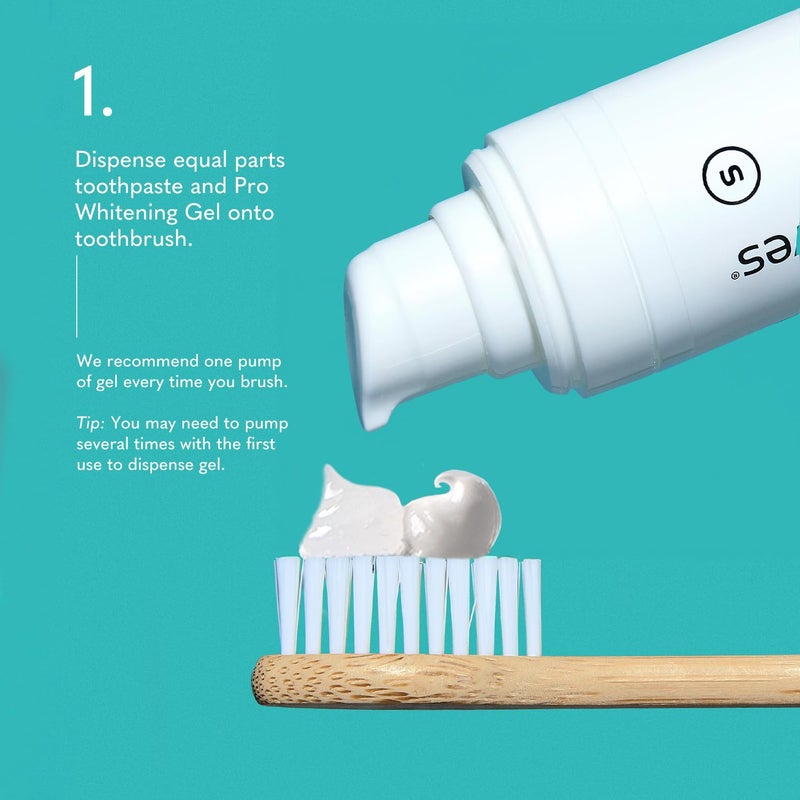 SmileActives جل تبييض الأسنان من سمايل أكتيفز لمعجون الأسنان مع بيروكسيد الهيدروجين من الدرجة السريرية، مزيل بقع الأسنان للأسنان البيضاء، جل تبييض بجودة طبيب الأسنان لإزالة بقع القهوة، 3 عبوات، 1 أونصة - Image 5