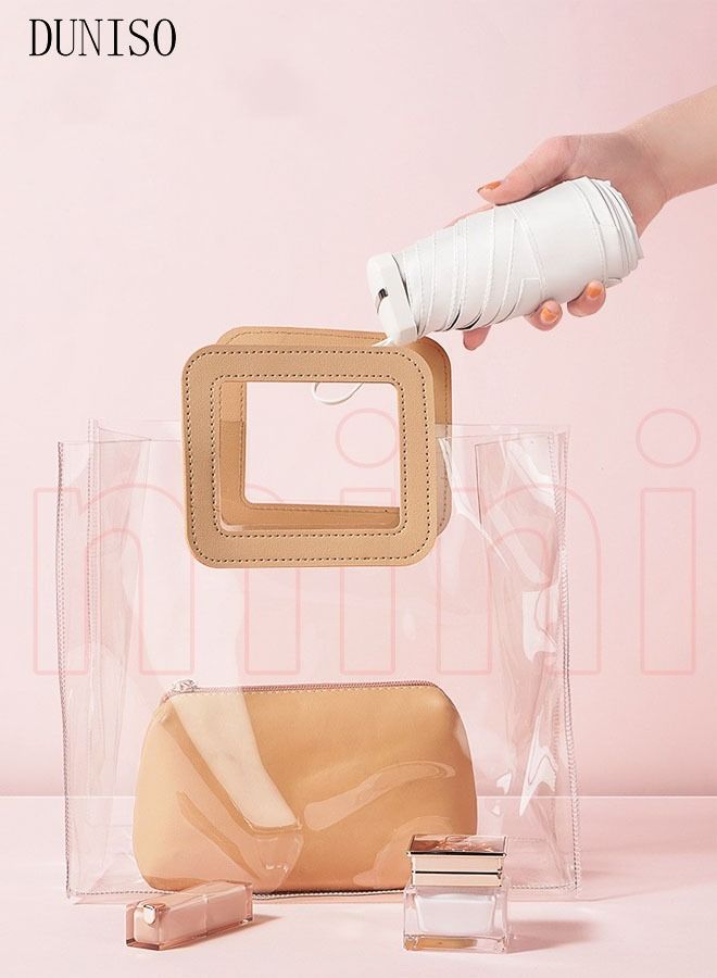 DUNISO Mini Umbrella Windproof Folding Travel Umbrella Anti-UV Sun And Rain Umbrellas Compact Portable For Women and Men - Image 3