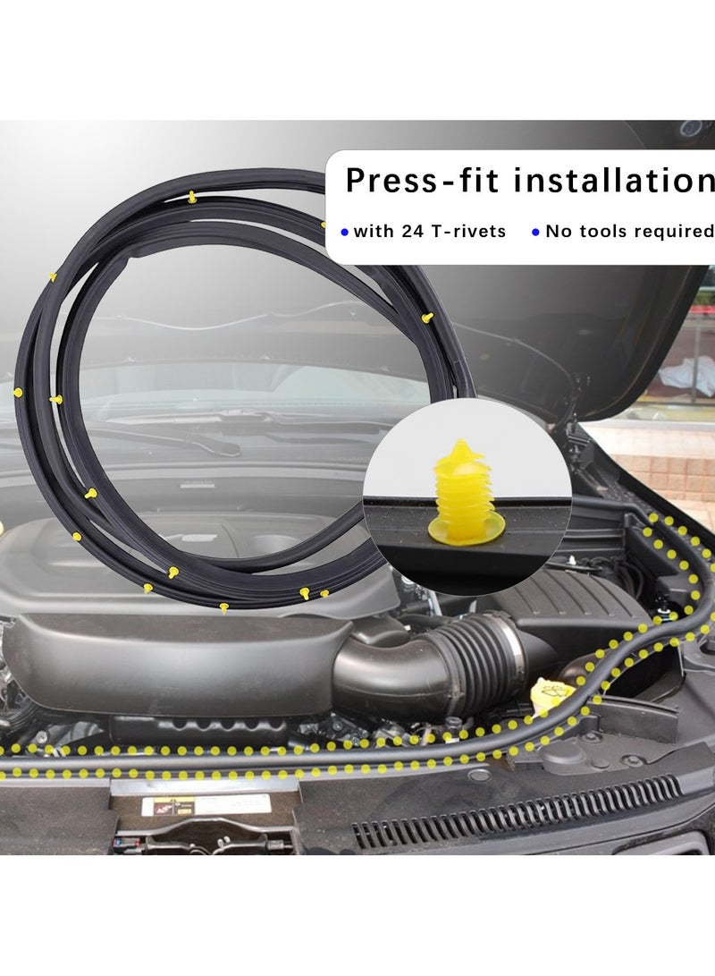 ACYYH Hood Rubber Seal Strip for Jeep Grand Cherokee 2011-2021, Front Bumper Hood Sealing Strip - Image 3