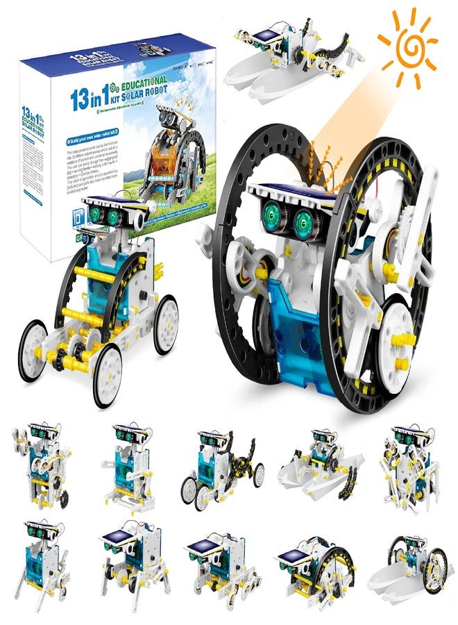 Uplayteck Solar Robot Kit for Kids - 13 in 1 STEM Science Educational Toy Building Science Toys Set - Educational Science Robotics Kits Gifts for Kids 8+ Years Old - Image 1