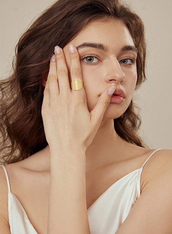 TEAMER Resizable Saint Benedict Ring Stainless Steel Religious St.Benedict Ring Catholic Christian Faith Evil Protection Amulet Jewelry For Women (Gold) - Image 3
