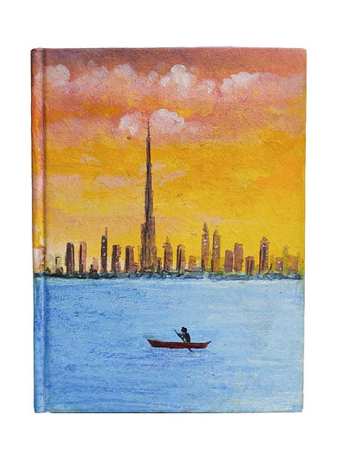 NIBEMINENT Handpainted Skyline Plain Notebook White - Image 1