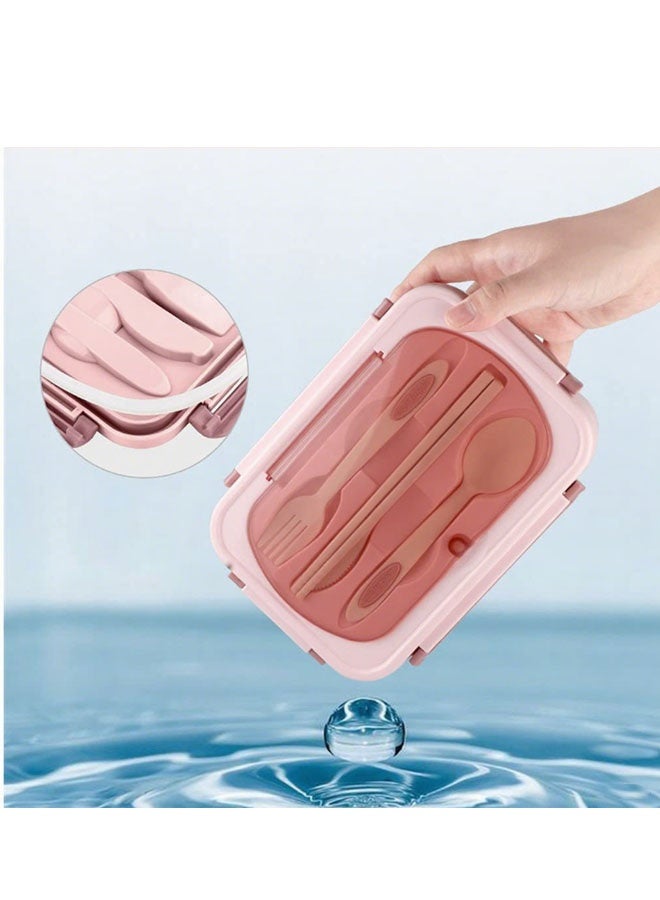 joyzzz Lunch Box for Adults and Kids 3 Compartment Lunch Box with Fork - Durable Perfect Size - Leak-Proof - Reusable - BPA Free and Freezer Safe Food Containers - Image 3