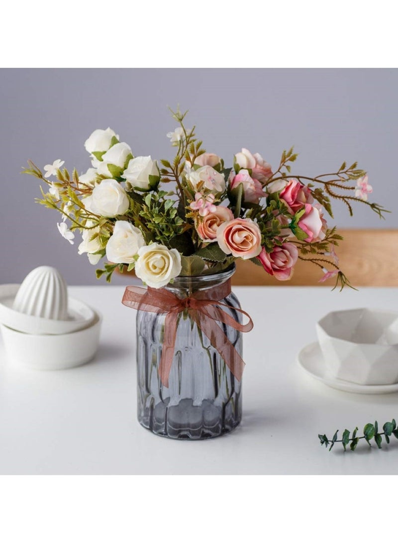 Huitich Artificial Mini Roses for Effortless Elegance White  - Image 2