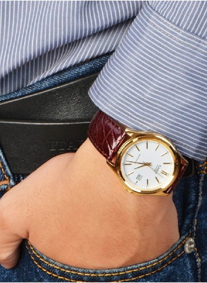 CASIO - Casio  Watch for Men, Analog, Leather Band MTP-1183Q-7ADF - Image 1