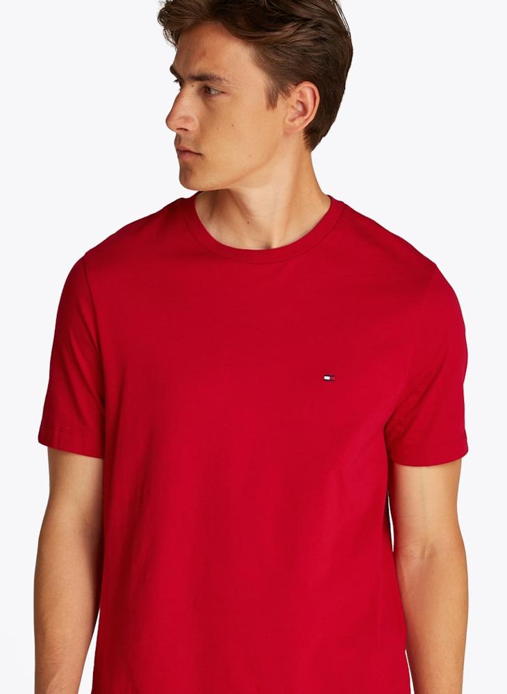 TOMMY HILFIGER Flag Embroidery Crew Neck T-Shirt - Image 3