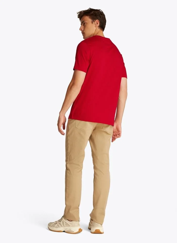 TOMMY HILFIGER Flag Embroidery Crew Neck T-Shirt