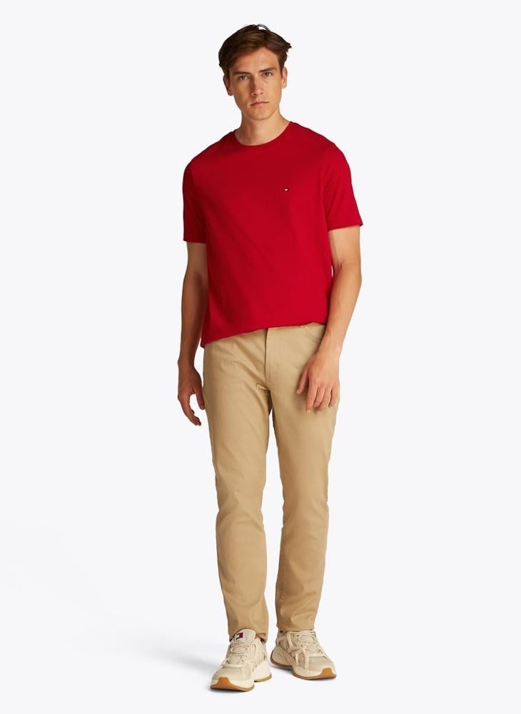 TOMMY HILFIGER Flag Embroidery Crew Neck T-Shirt - Image 4