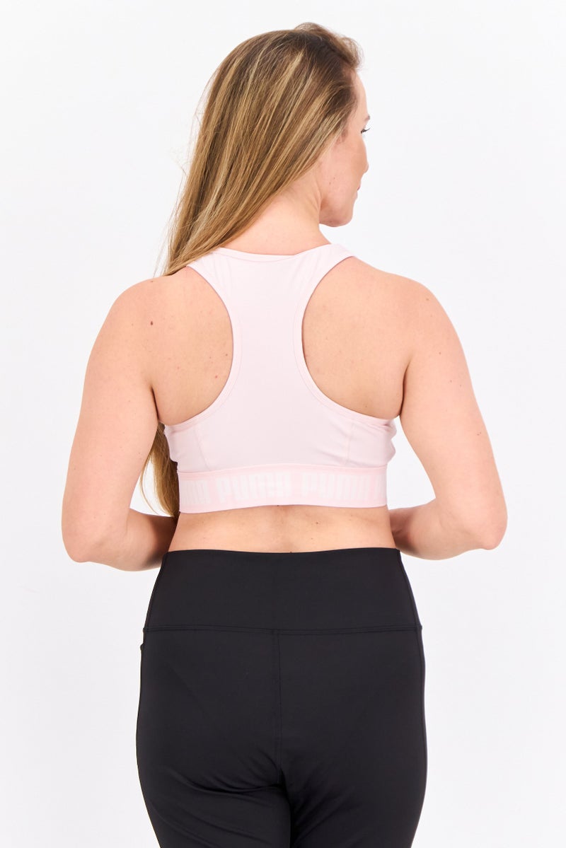 PUMA Women Padded Sports Bra, Pink - Image 3