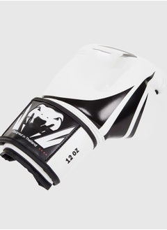 Generic Challenger Boxing Gloves, Pair Of Full Finger Professional Boxing Gloves Black/White  - Image 4