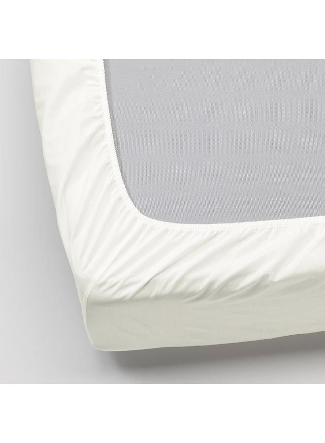 erorex Fitted sheet, white, 180x200 cm - Image 5