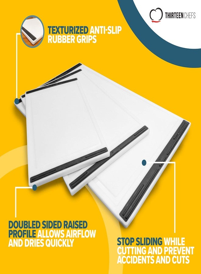 ثيرتين سيفس مجموعة ألواح تقطيع مانعة للانزلاق من ثيرتين شيفز، 3 قطع، للمطابخ، مزودة بأخاديد - خالية من مادة BPA وآمنة للغسل في غسالة الأطباق، بأحجام 16 و12 و10 بوصات. - Image 2