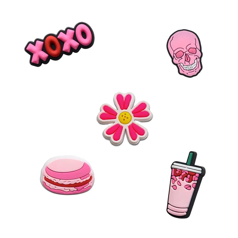 BULKITEM 25PCS Pink Girl Theme Shoe Decoration Charms, Pink Gifts,Pink Shoe Charms Accessories Decorations for Boy Girl Women Men Teens Adults - Image 4