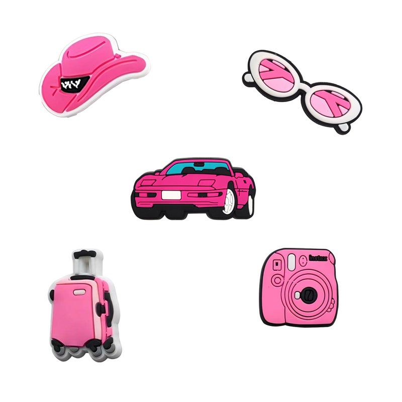 BULKITEM 25PCS Pink Girl Theme Shoe Decoration Charms, Pink Gifts,Pink Shoe Charms Accessories Decorations for Boy Girl Women Men Teens Adults - Image 3
