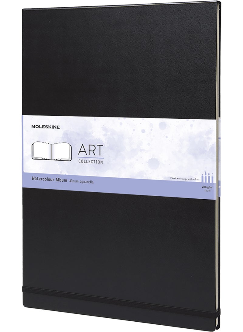 MOLESKINE Art Watercolor Album A3 Size Black Hard Cover 200gsm Paper 48 Pages - Image 1