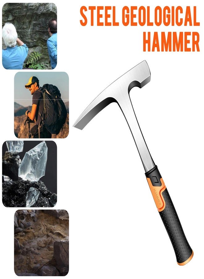 glorousamc Mason's/Bricklayer'sHammer-32 oz Brick Hammer Masonary Tool- Forged one piece Steel Construction&shock reduction handle（12.7inch） - Image 4
