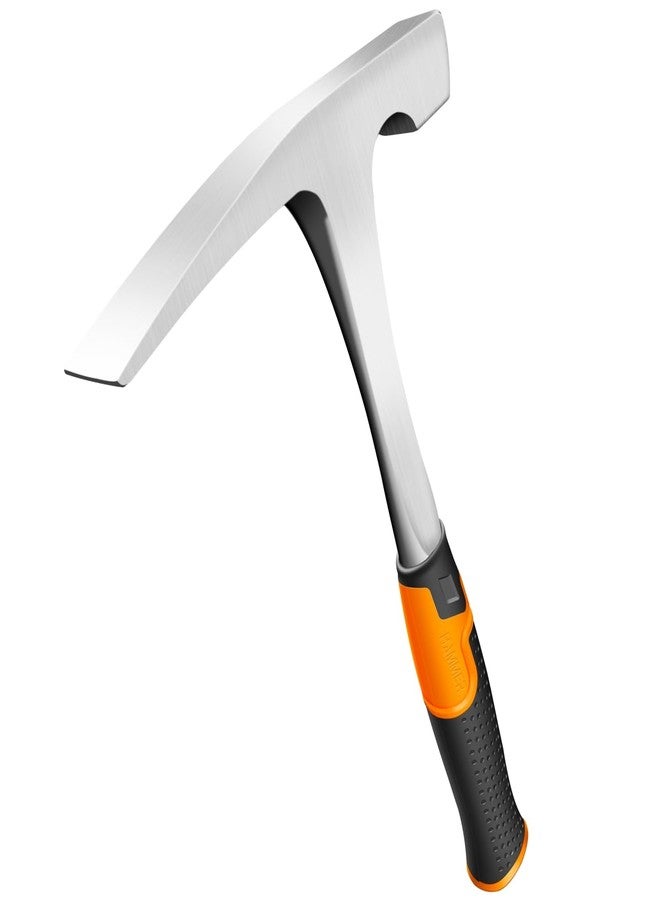 glorousamc Mason's/Bricklayer'sHammer-32 oz Brick Hammer Masonary Tool- Forged one piece Steel Construction&shock reduction handle（12.7inch） - Image 1