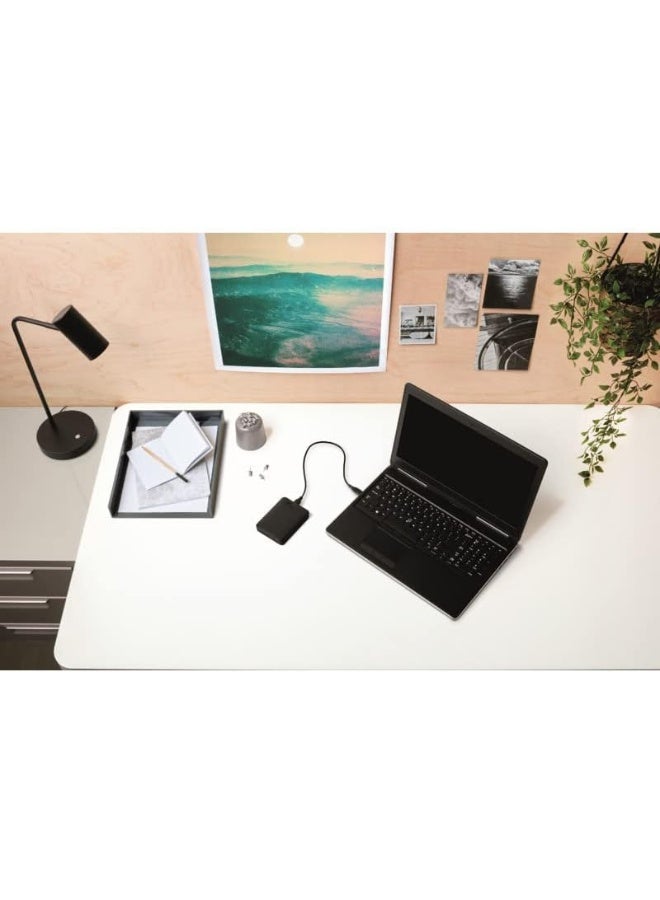 WDT قرص صلب خارجي محمول WD بسعة 2 تيرابايت لعائلة ويندوز، USB 3.2 Gen 1/USB 3.0 لجهاز الكمبيوتر وماك، جاهز للتوصيل والتشغيل - WDBU6Y0050BBK-WESN - Image 2