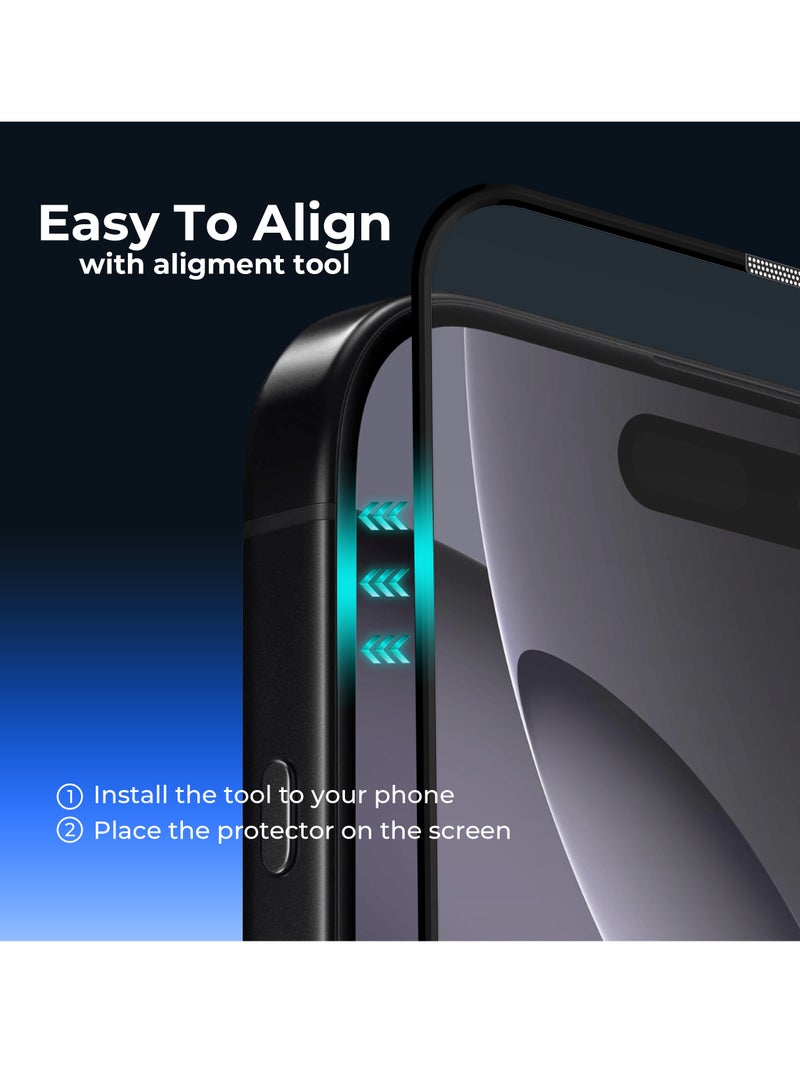 Maxwell Electronics Maxwell 3D Super Hardy Screen Protector Compatible with 16 Pro Ultra HD Scratch Resistant Armor Shield Crystal Clear Screen Protector Anti-Static, East to Install, Bubble Free Installation - Image 4