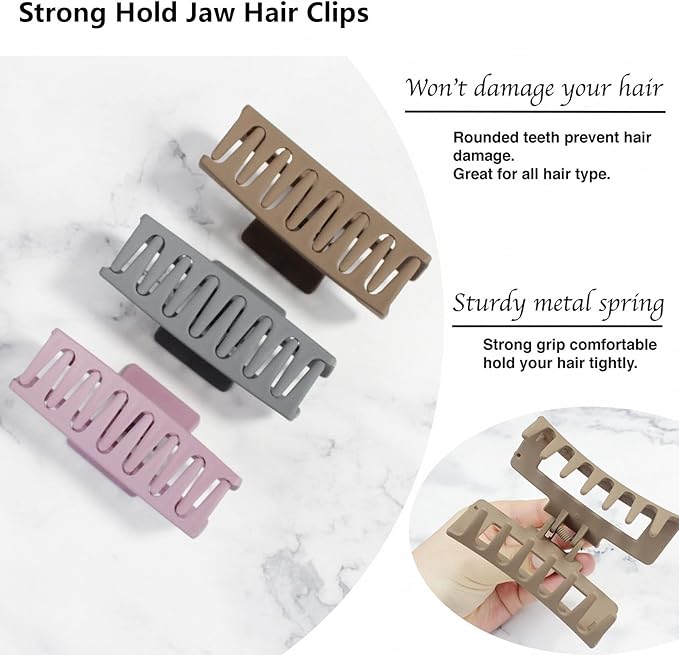 Hair Clips for Thick HairHair Claw Clips Strong Hold Hair Clips for Women Thick Thin Hair 3PCS