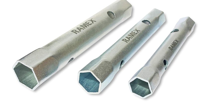 Ramex Tubular Box Wrench 6x7mm To 20x22mm, Tubular Box Spanner, Tube Spanner Wrench, Bike Wrench Set, Metric Socket Set Of 8 Pcs (Blue And Yellow Pouch Packing) - Image 3