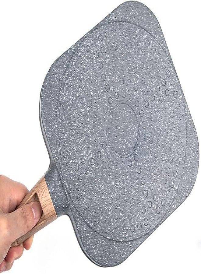 LAYZOO 4 Hole Non Stick Egg Frying pan with Brush for Oil Detachable Wooden Handle,Multi Purpose Frying pan for Omelet uttapam idli Burger Poached Egg Kitchen Breakfast - Image 5