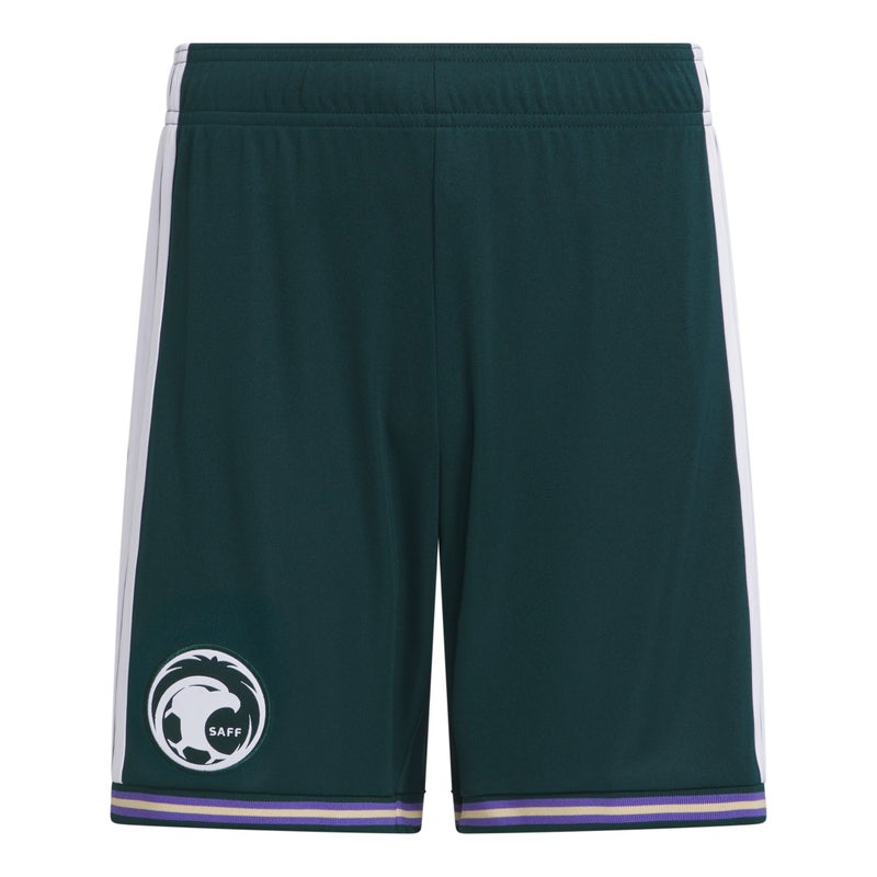 Adidas Saudi Arabia 26 Home Kids Shorts - Aurora Ivy/Whi - Image 2