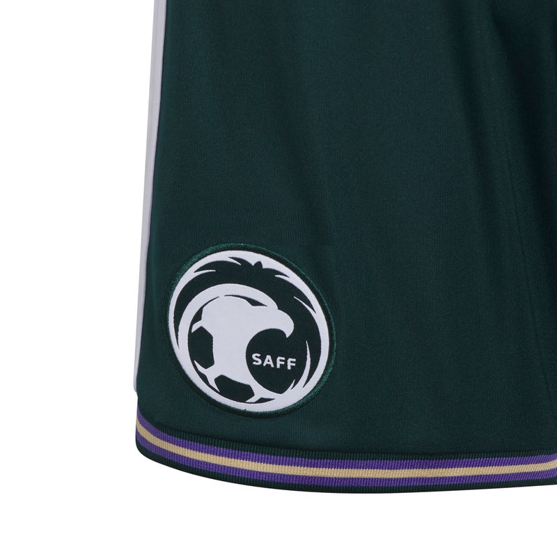 Adidas Saudi Arabia 26 Home Kids Shorts - Aurora Ivy/Whi - Image 4