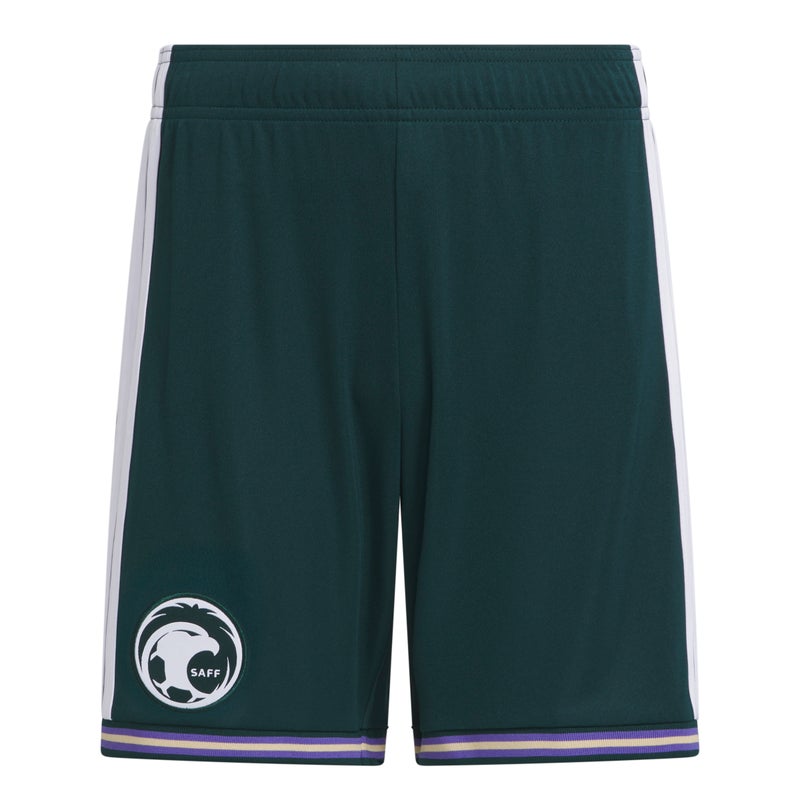 Adidas Saudi Arabia 26 Home Kids Shorts - Aurora Ivy/Whi - Image 1