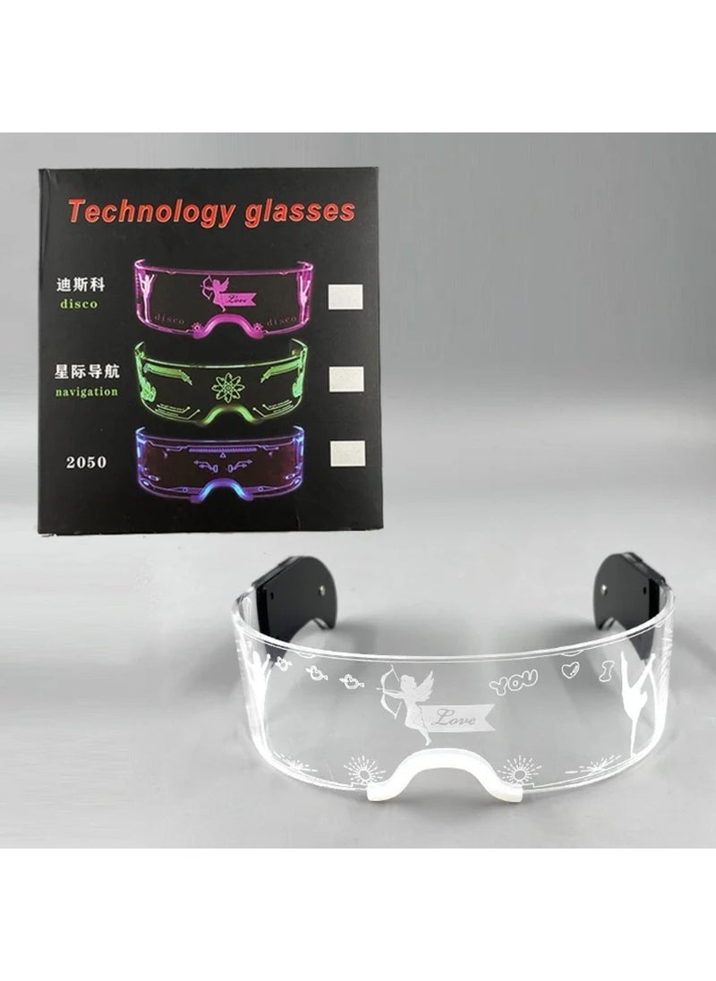 Autoline LED Luminous Glasses Neon Lighting Light Up Glasses Party Costume Dj Decor Stage Entertainment  - Image 1