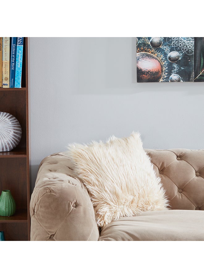 وسادة مصنوعة من جلد الغنم الصناعي بوليستر بيج 45x45x10سم - Image 3