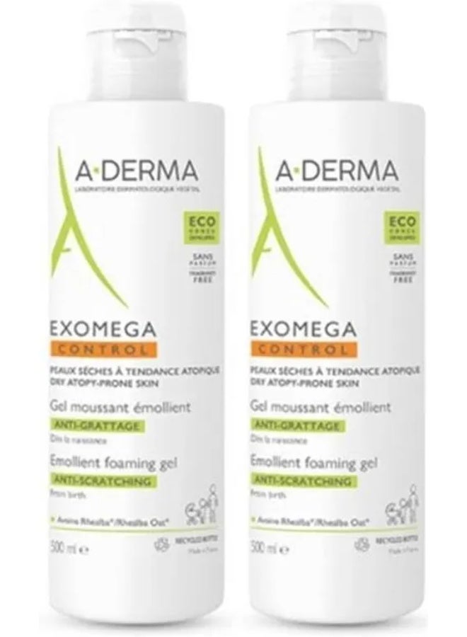 إيه-ديرما جل رغوي مرطب للتحكم في البشرة من أ-ديرما إكسوميجا، 2 × 500 مل - Image 2