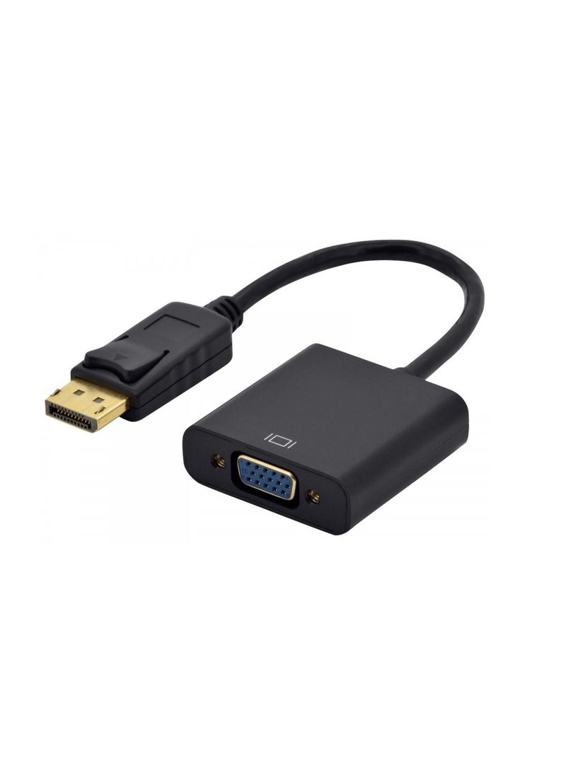 Generic DisplayPort to VGA Adapter Cable – 15 cm Male to Female Converter  - Image 1